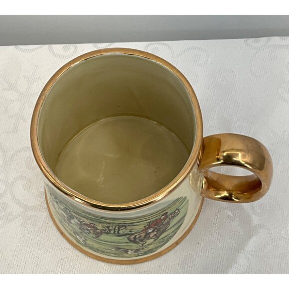 Vintage Gibsons Staffordshire England Ceramic Hunting Scene Mug Gold Trim‎ - Picture 2 of 7